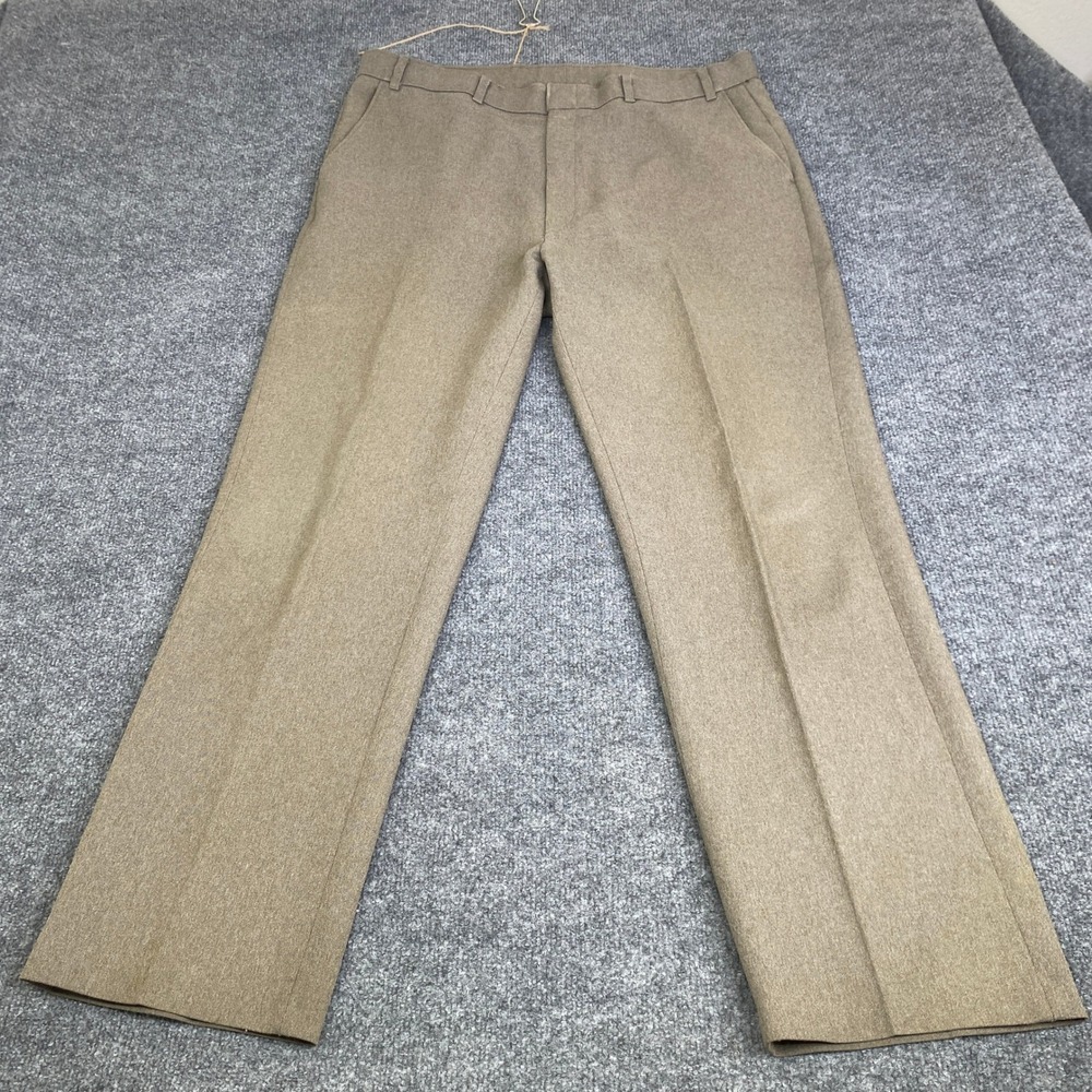 Levis Action Slacks Mens Vintage Khaki Tan Straight Leg Dress Pants 36x28
